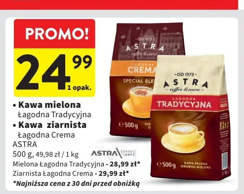 kawa Astra promocja Biedronka Lidl gazetka