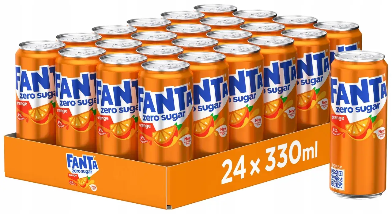 Fanta Zero różne smaki butelki i puszki