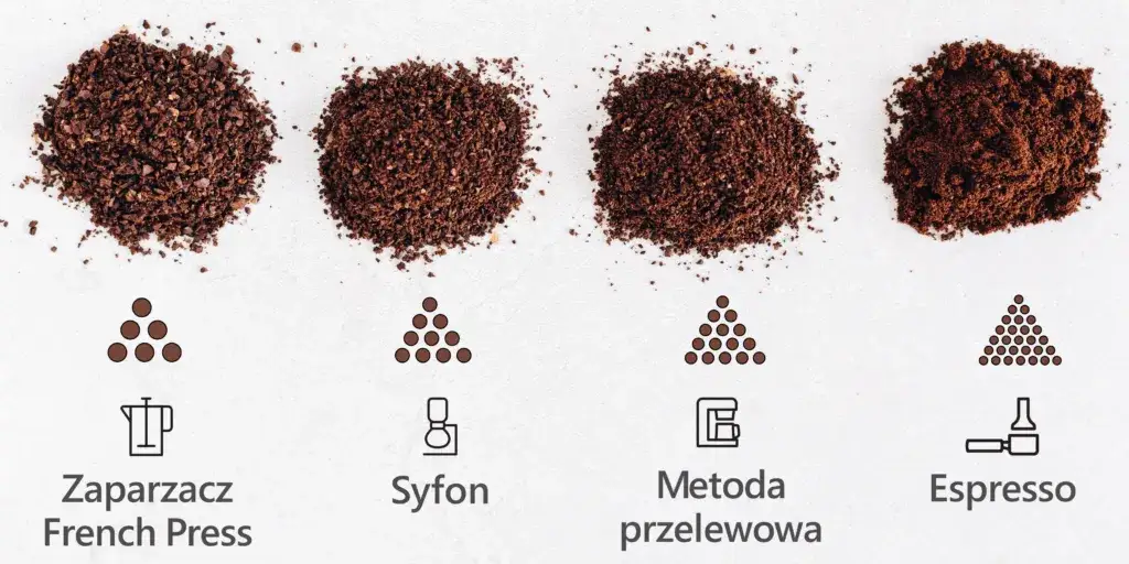 r&oacute;żne grubości mielenia kawy por&oacute;wnanie
